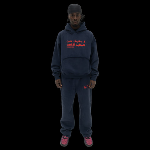 JUSTICE HOODIE [RED ON NAVY]