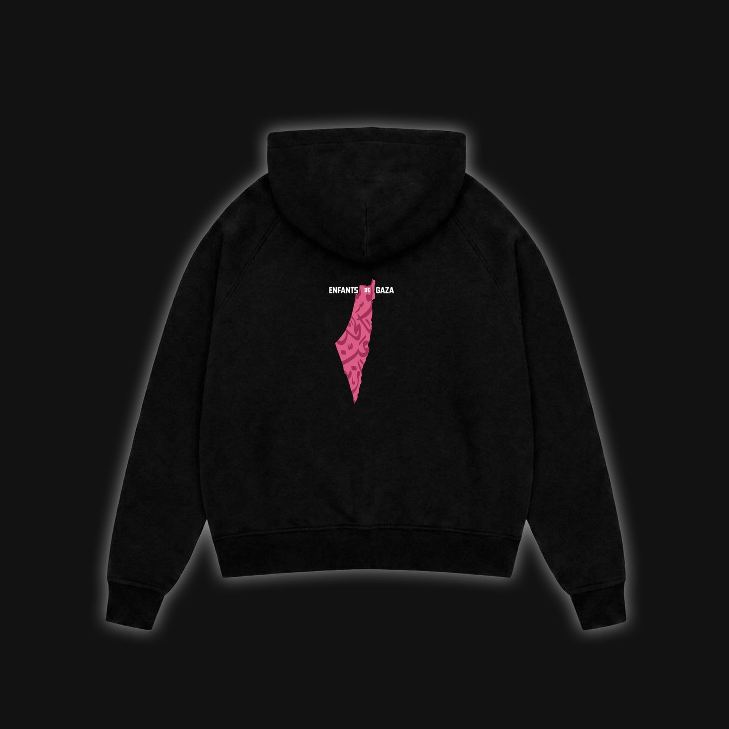 JUSTICE HOODIE [PINK ON BLACK]