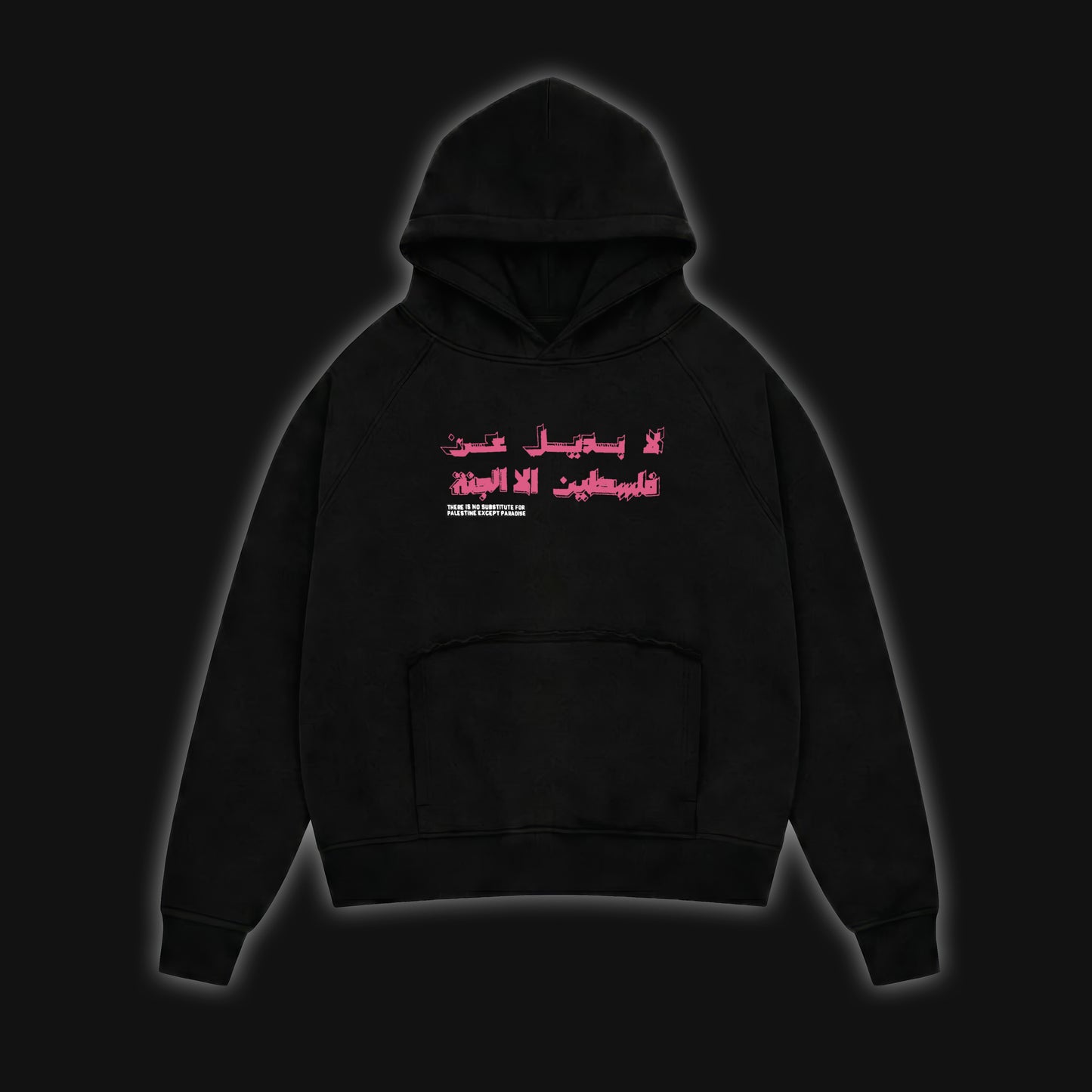 JUSTICE HOODIE [PINK ON BLACK]