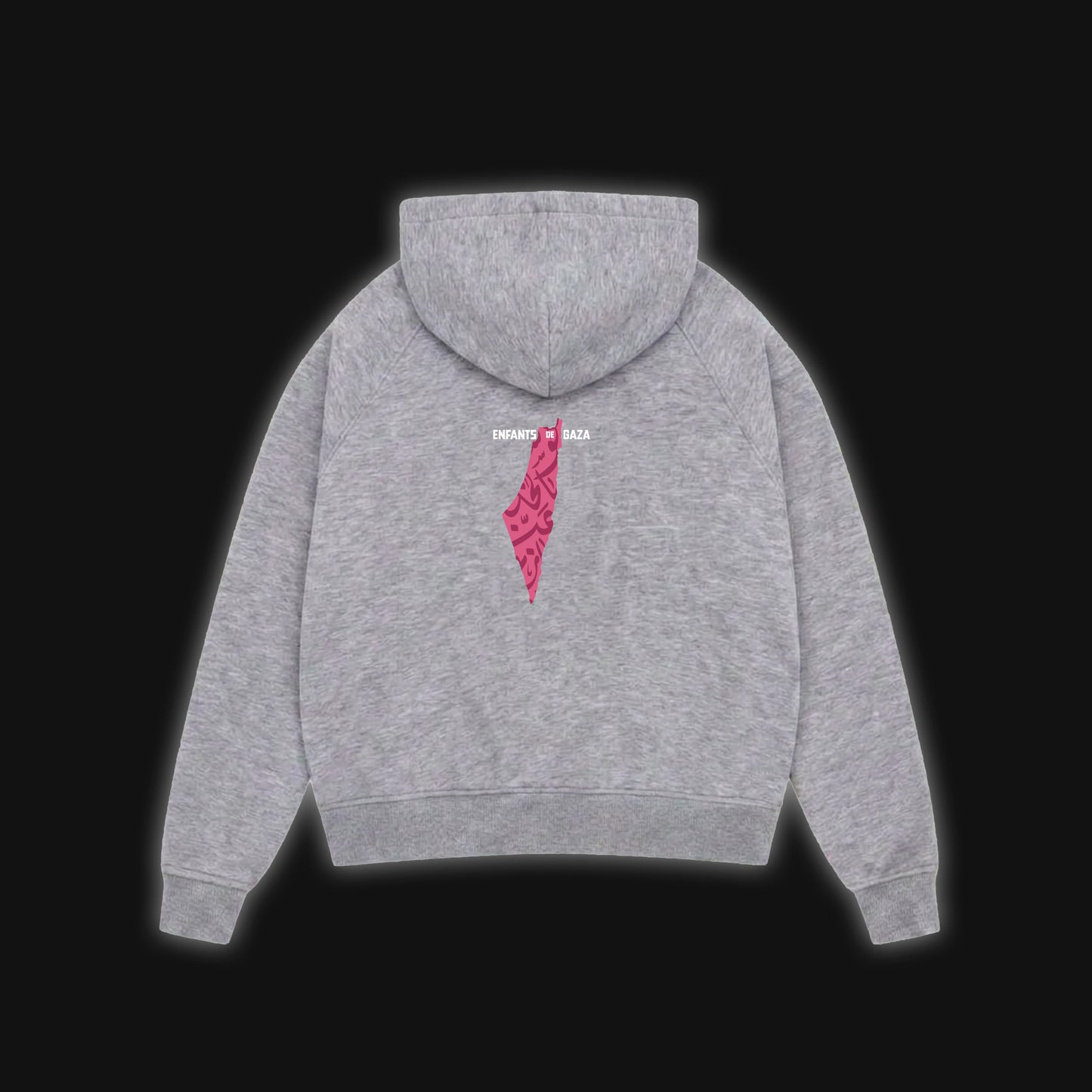 JUSTICE HOODIE [LIGHT PINK ON GREY]