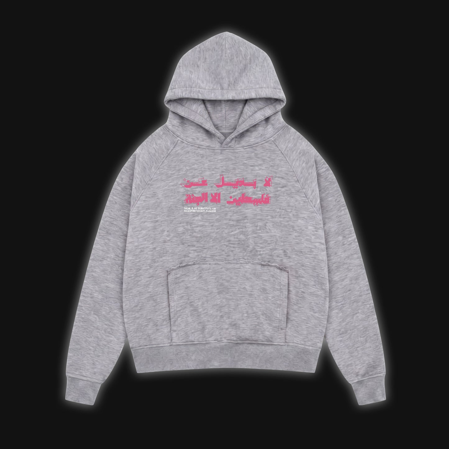 JUSTICE HOODIE [LIGHT PINK ON GREY]