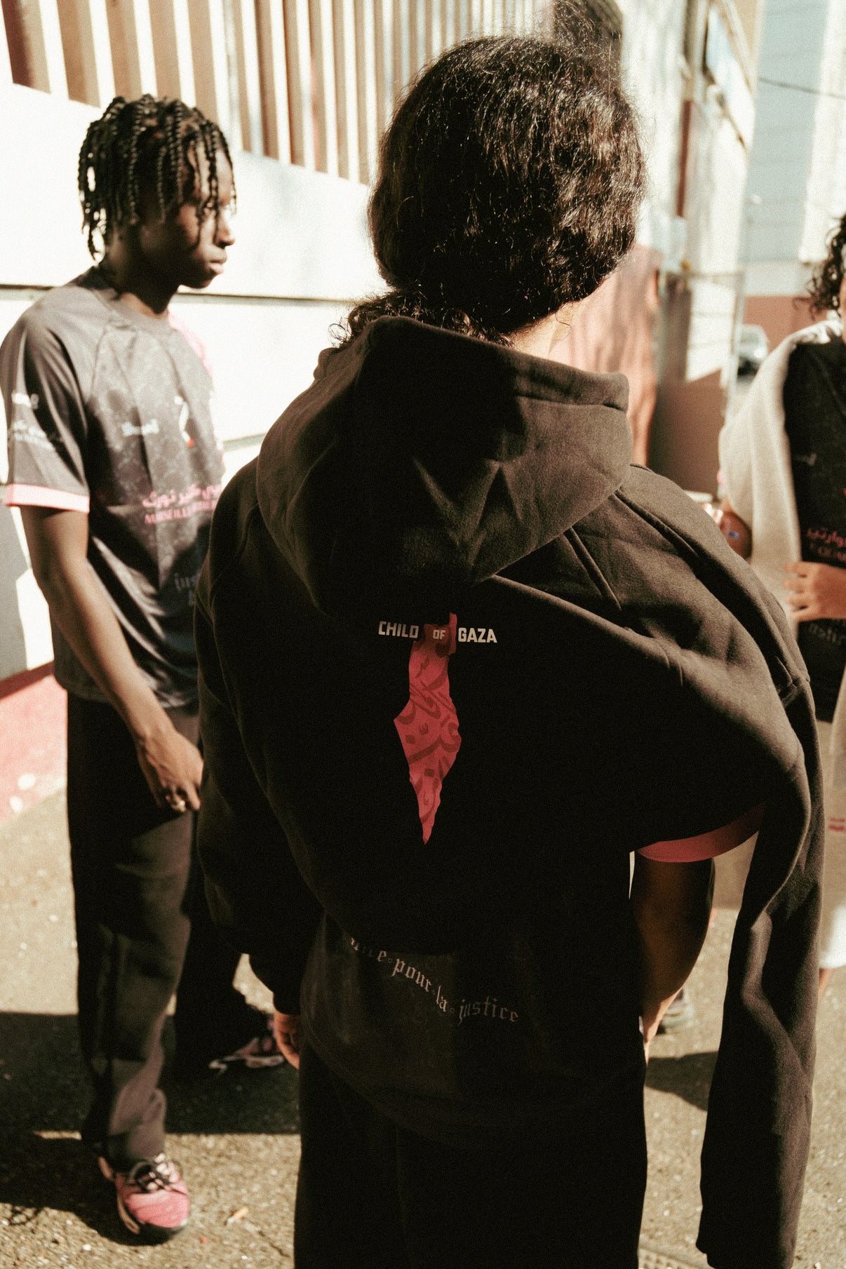 JUSTICE HOODIE [PINK ON BLACK]