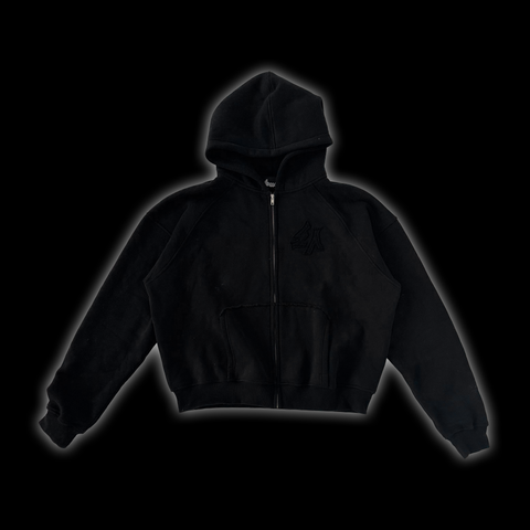 48 ZIP HOODIE (BLACK)