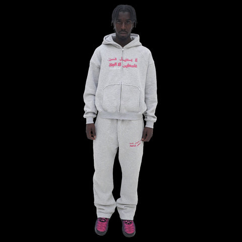 JUSTICE ZIPPER [BLACK FRIDAY PINK ON GREY]