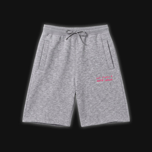 JUSTICE SHORTS (PINK ON GREY)