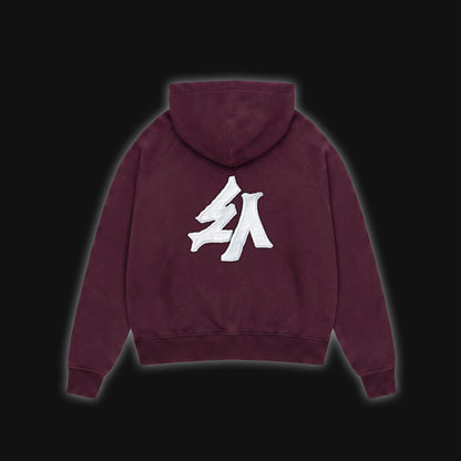 48 ZIP HOODIE (WINE RED)