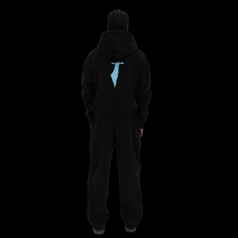 JUSTICE HOODIE [BLUE ON BLACK]
