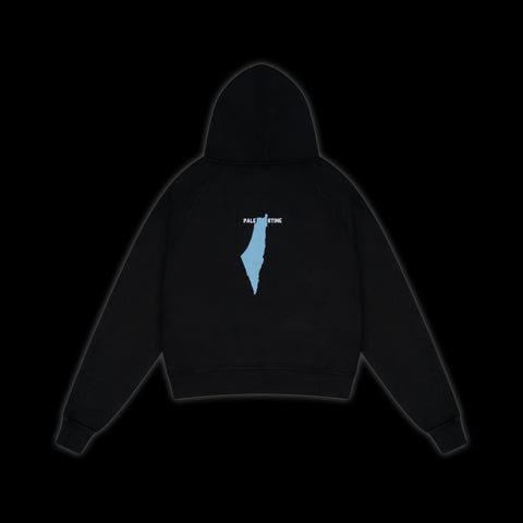 JUSTICE HOODIE [BLUE ON BLACK]