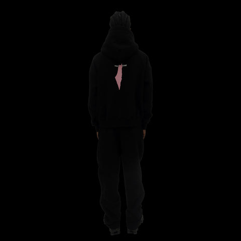 JUSTICE HOODIE [PINK ON BLACK]