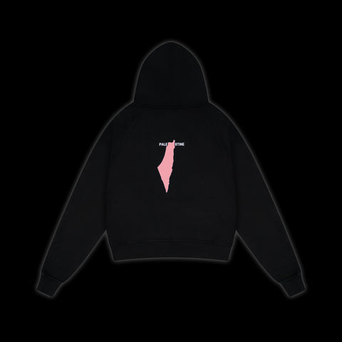 JUSTICE HOODIE [PINK ON BLACK]