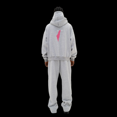 JUSTICE ZIPPER [BLACK FRIDAY PINK ON GREY]
