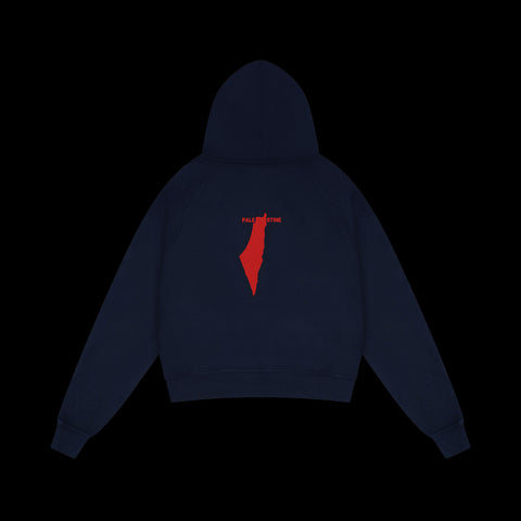 JUSTICE HOODIE [RED ON NAVY]